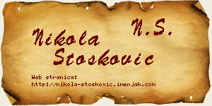 Nikola Stošković vizit kartica
